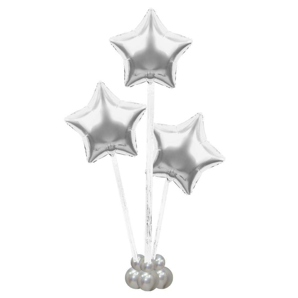 Silver Jumbo Star Trio Bouquet