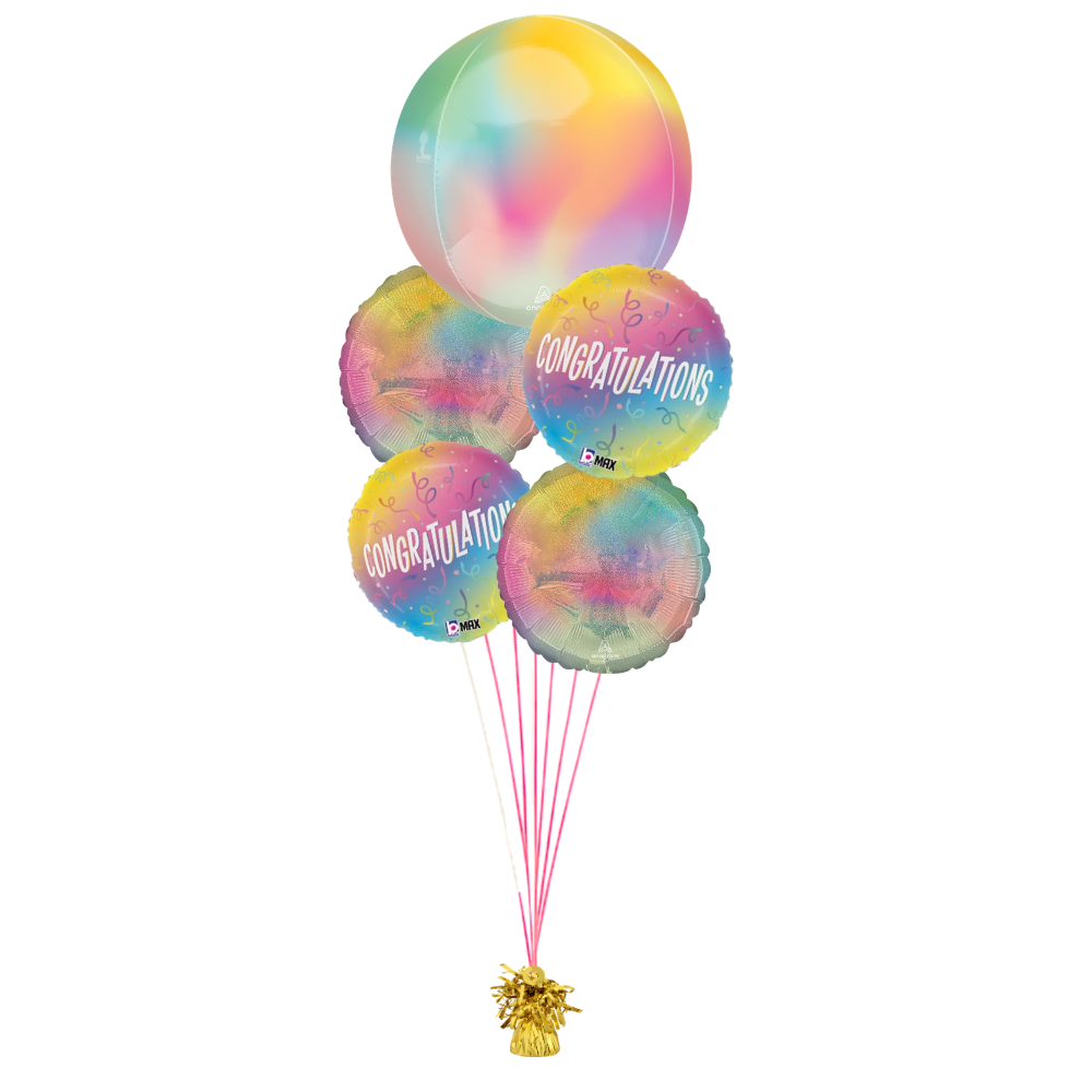 Pastel Ombre Congrats Balloon Bouquet