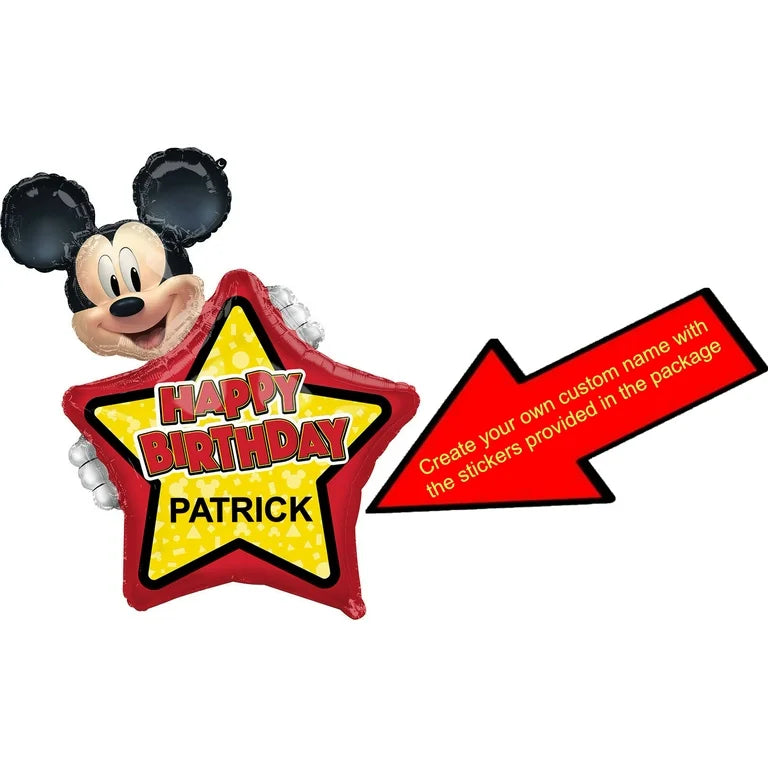 Mickey Mouse Personalized Birthday Balloon (30 Inch)
