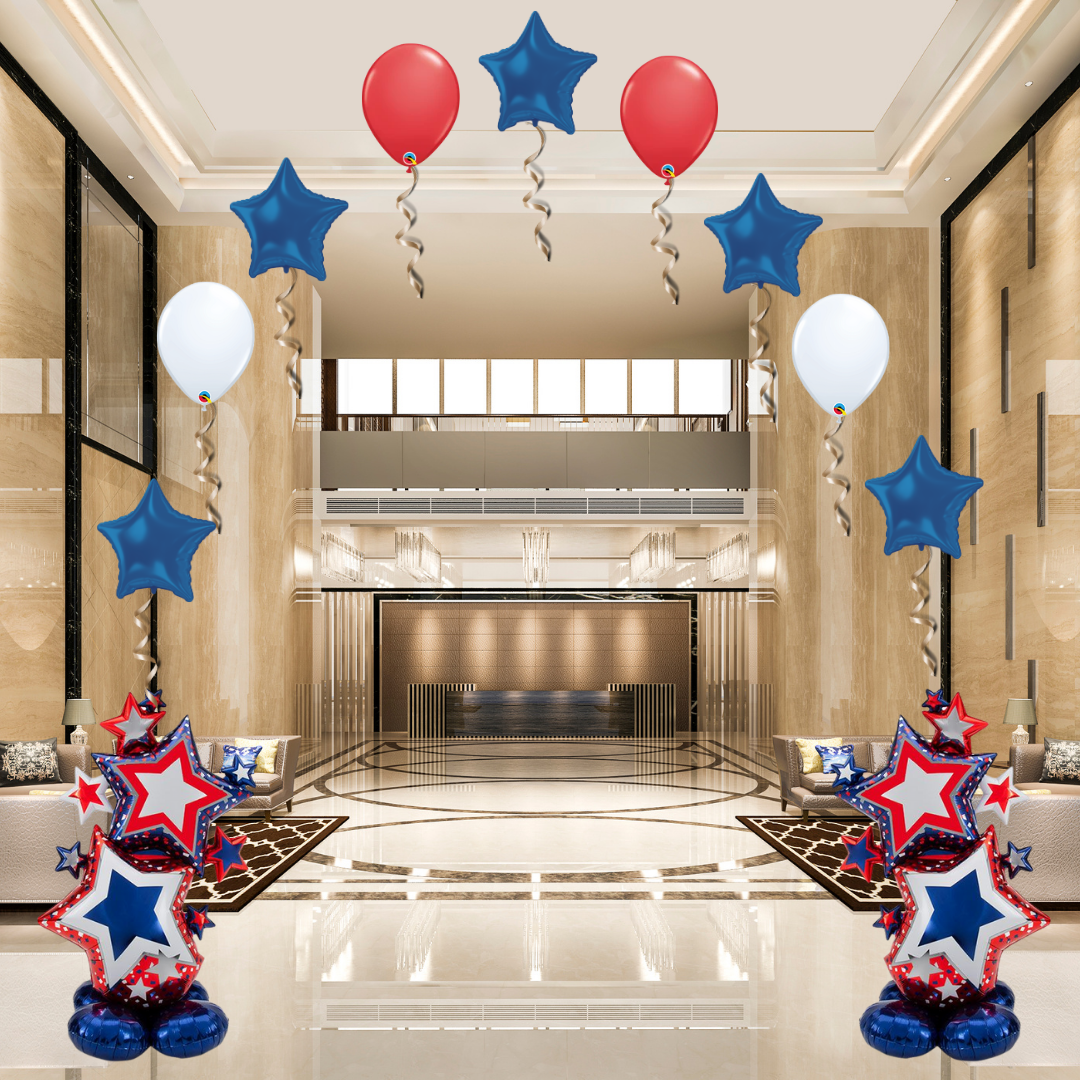 Patriotic Starlet Cluster Airloonz Balloon (59 Inch)