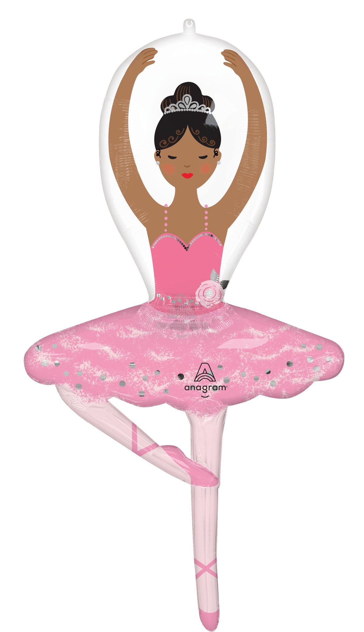 Dark Birthday Girl Ballerina Dancer Balloon (43 Inch)