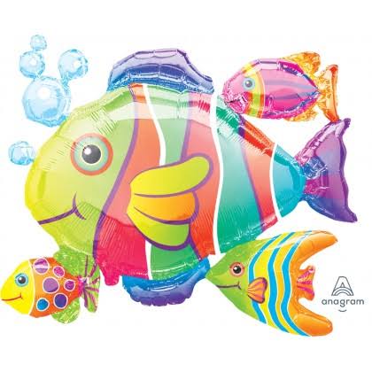 School of Tropical Fish Foil Balloon
