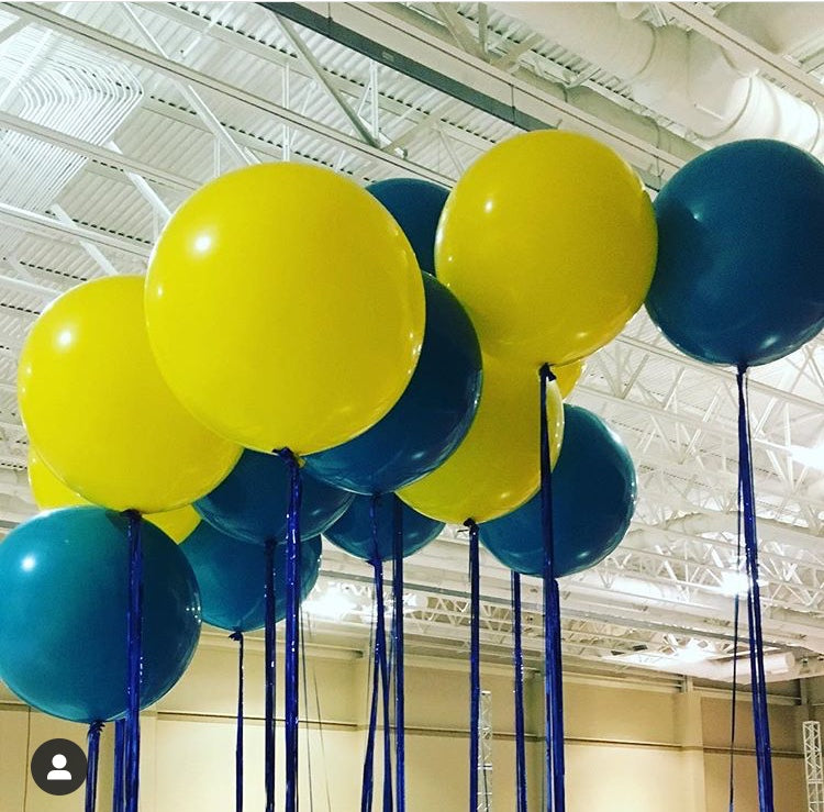 Dark Blue Hanging Streamer Balloon Tails