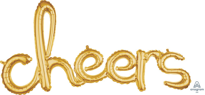 Cheers Script Celebration Balloon Banner Kit