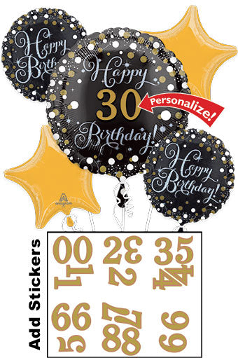 Sparkling Birthday Custom Age Bouquet Kit