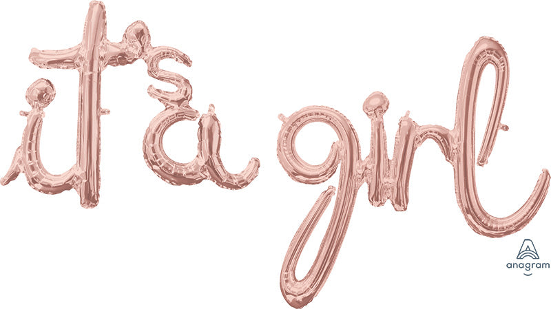 Air-Filled, Non-Floating It's a Boy, It's a Girl Banner Balloons (27 Inch)