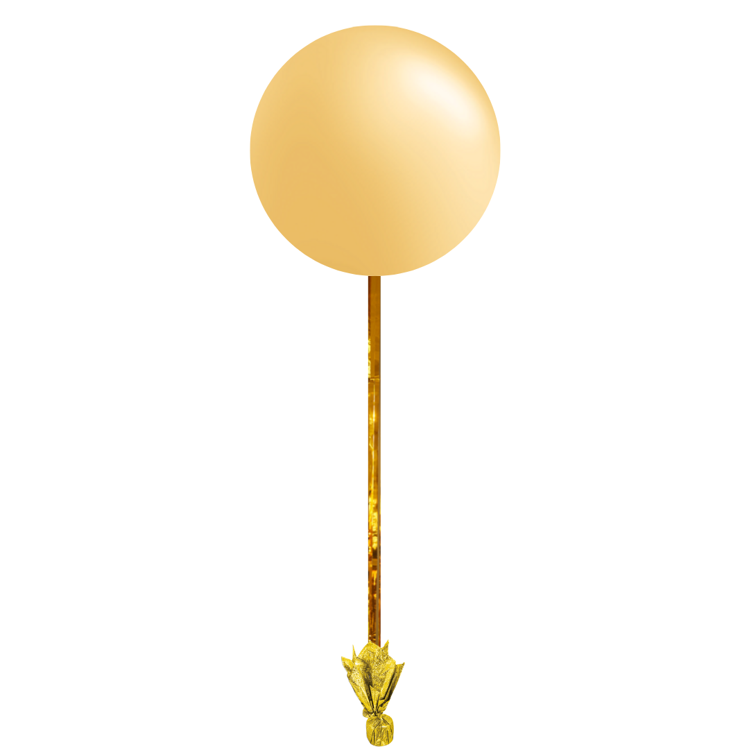 Giant Balloon with Gold Streamer