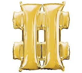 Air-Filled, Non-Floating Small Print Letters (16 Inch)
