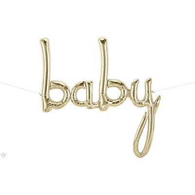 Baby Letters Script Balloon Banners