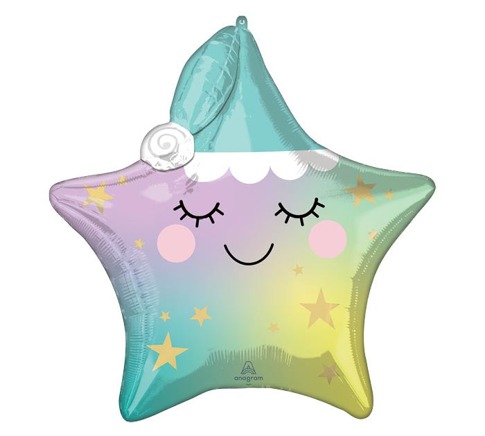 Sleepy Star Foil Balloon