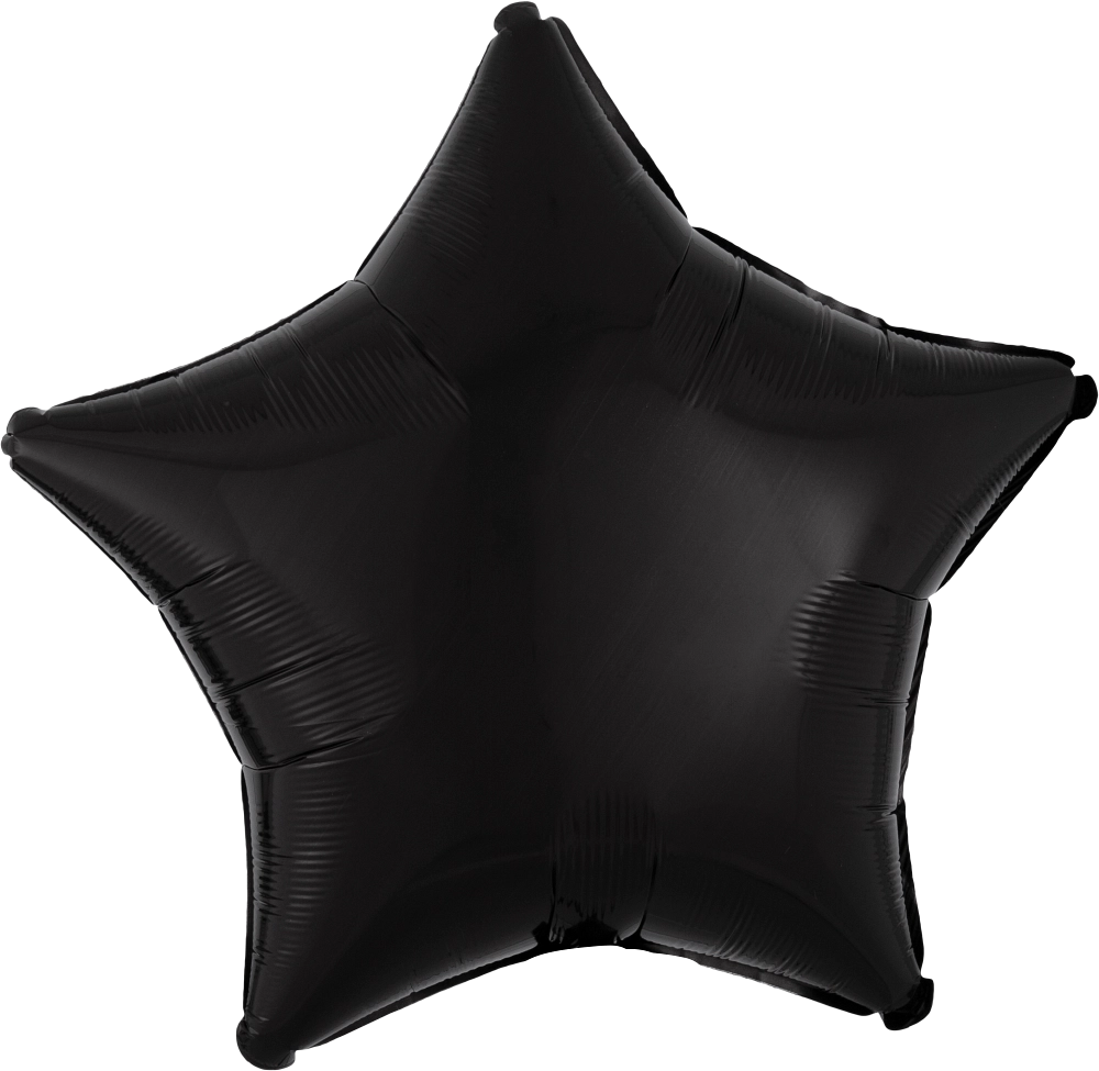 Black 18 inch heart foil balloon Anagram – sleek metallic black heart helium balloon