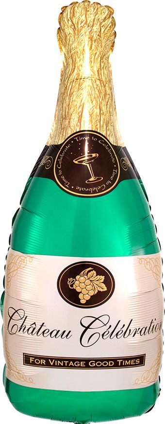 Green Champagne Bottle Balloon (36 Inch)