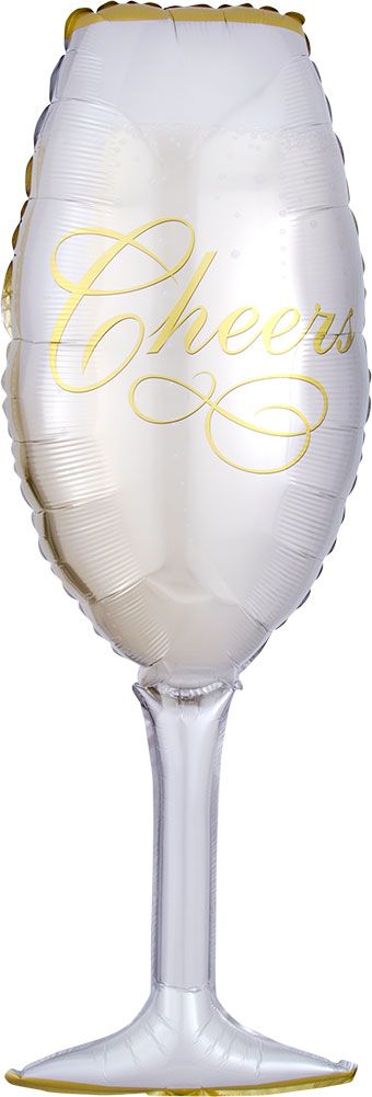 Cheers Champagne Flute Glass Foil Balloon