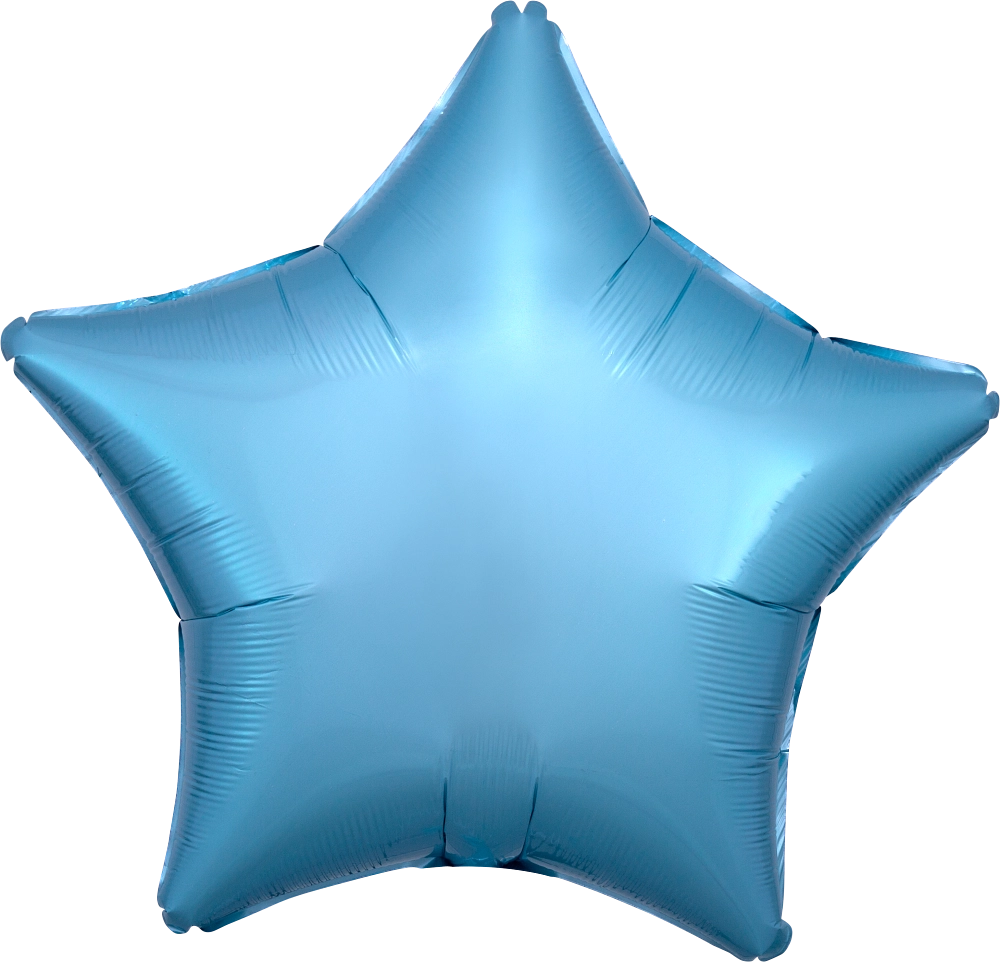 Metallic pearl pastel blue 18 inch star foil balloon Anagram – soft blue helium star balloon