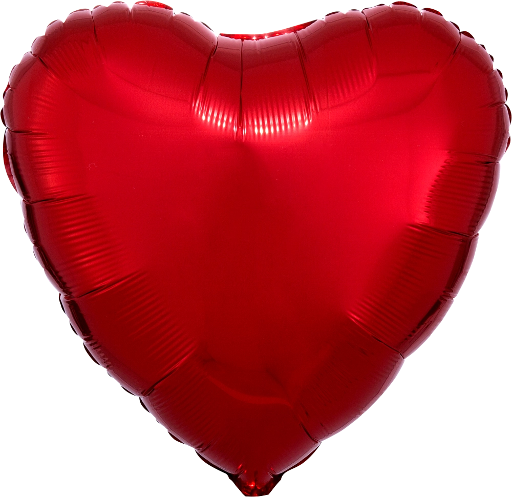 Metallic red 18 inch heart foil balloon Anagram – classic romance red heart helium balloon