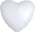 White Heart 18" Foil Balloon