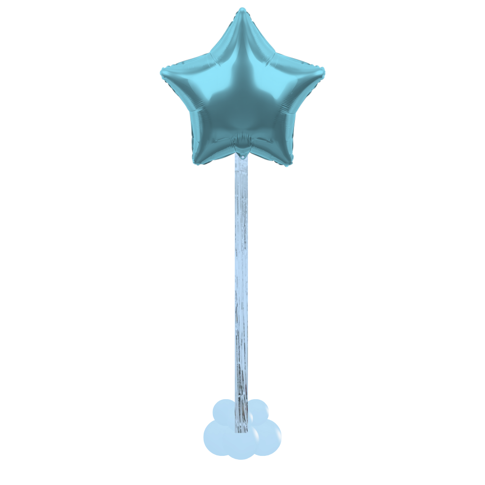 Pastel Blue Star Floating Column