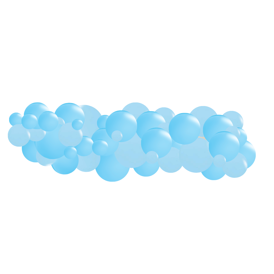 Monochromatic Light Blue Garlands