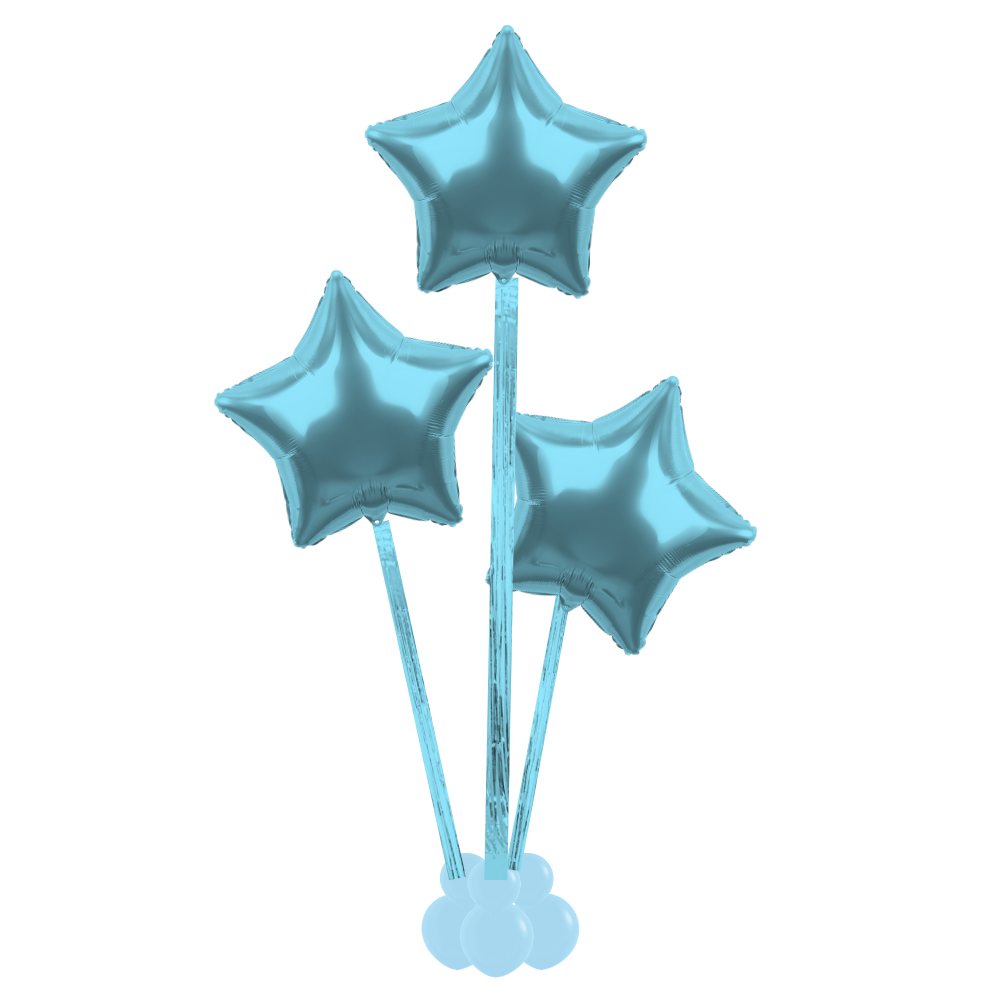 Pastel Blue Jumbo Star Trio Bouquet