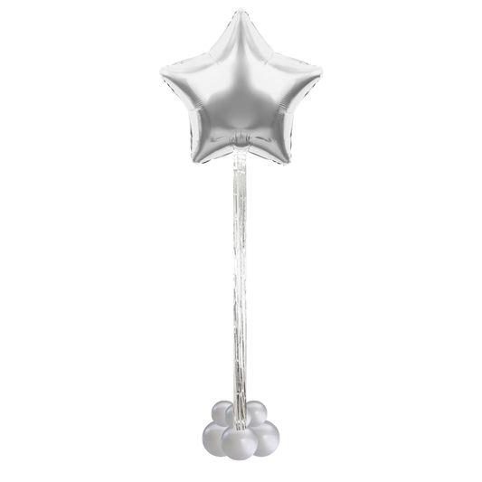 Silver Star Floating Balloon Column