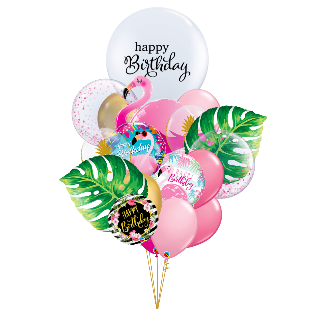 Flamingo Birthday Balloon Bouquet