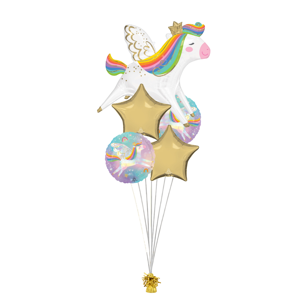 Sparkly Flying Pegasus Balloon Bouquet