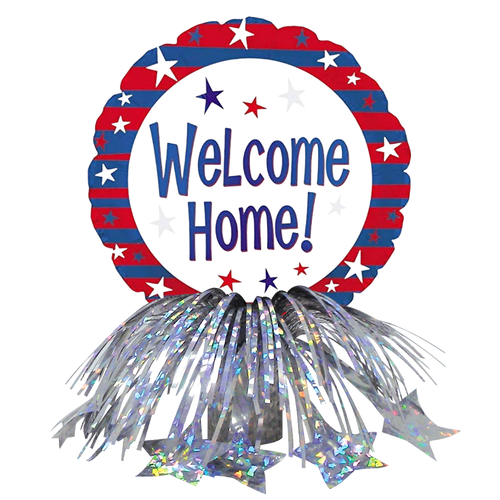 Welcome Home Patriotic Fringe Centerpiece