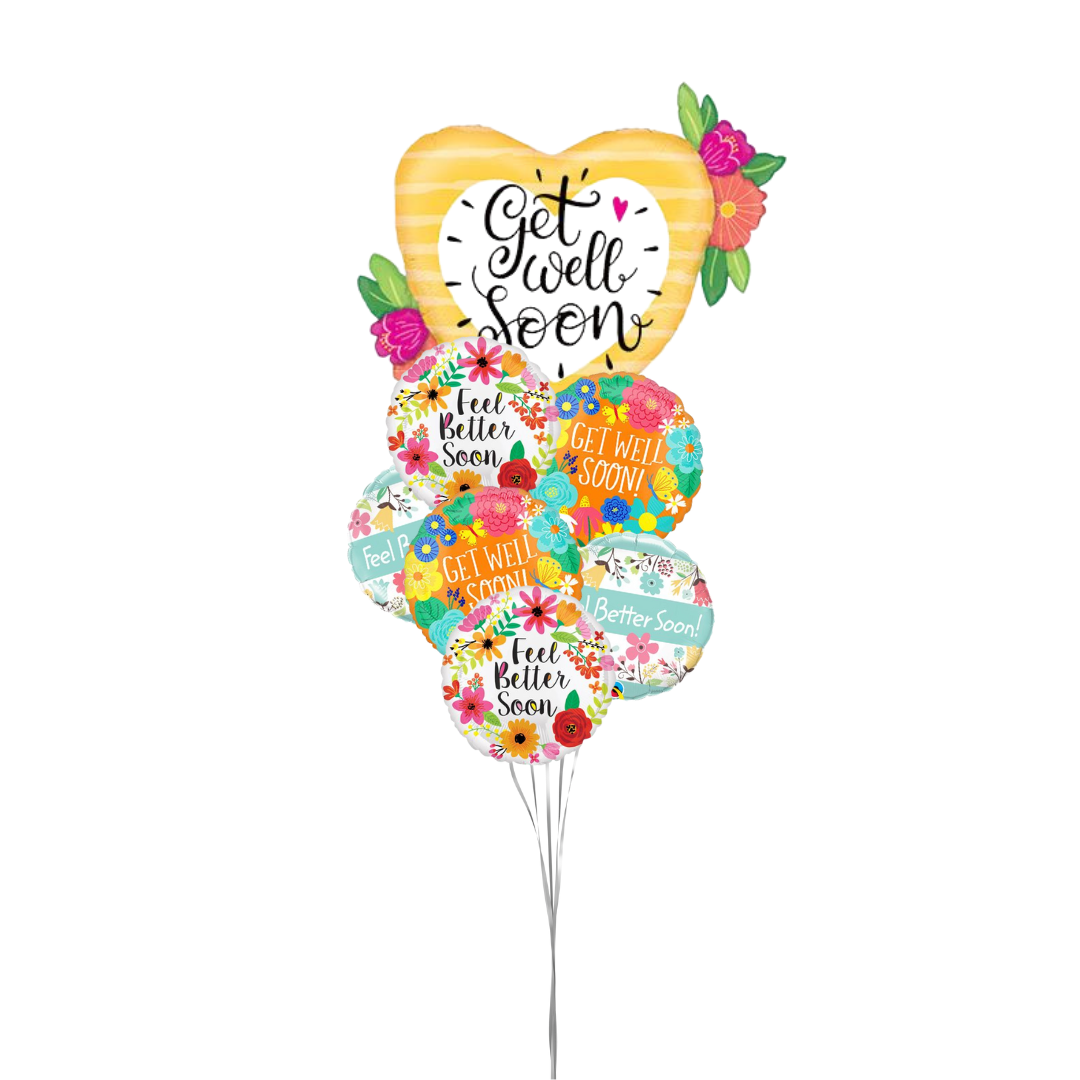 Get Well Flowers Hospital Balloon Bouquet