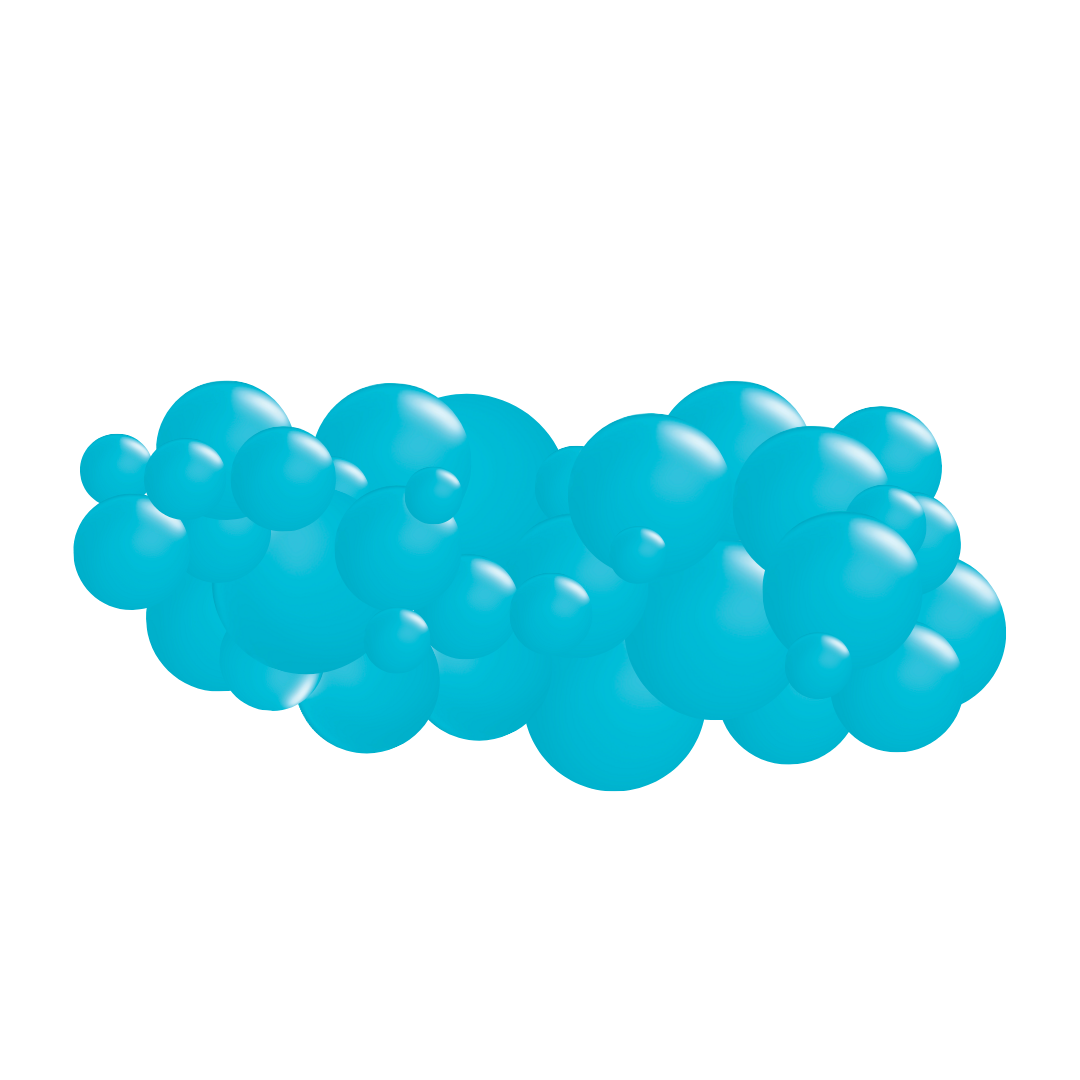 Monochromatic Teal Garland (5 Feet)