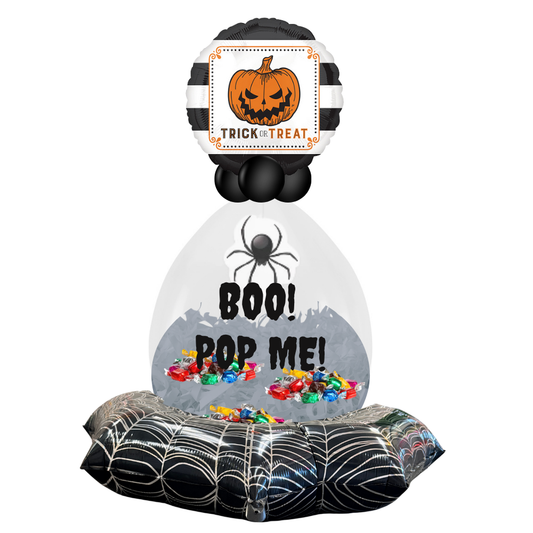 Trick or Treat Boo-Loon Boo Basket Balloon with Candy Inside