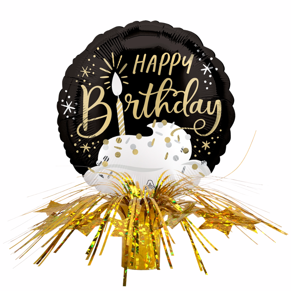 Happy Birthday Cupcake Fringe Centerpiece