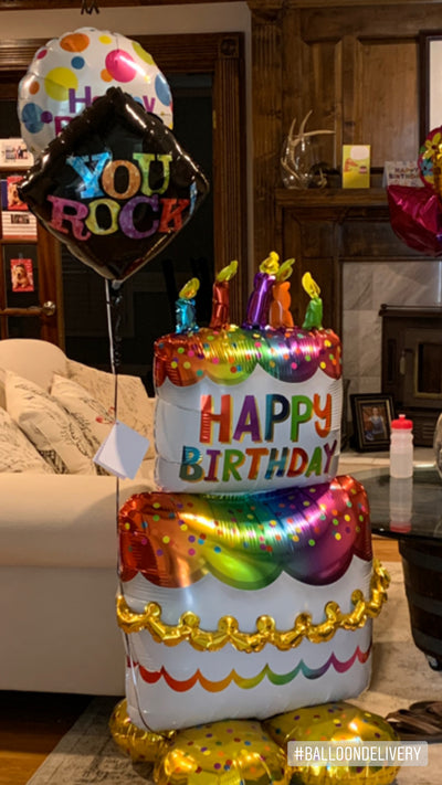 Airloonz Giant Birthday Cake 52" Foil Balloon