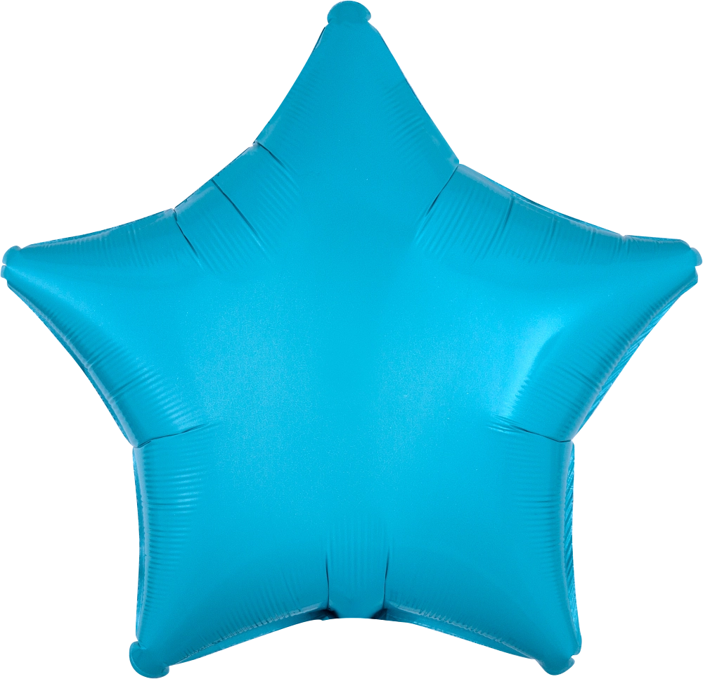Caribbean blue 18 inch star foil balloon Anagram – vibrant electric blue star helium balloon
