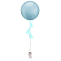 Pastel Blue Tasseled Orb