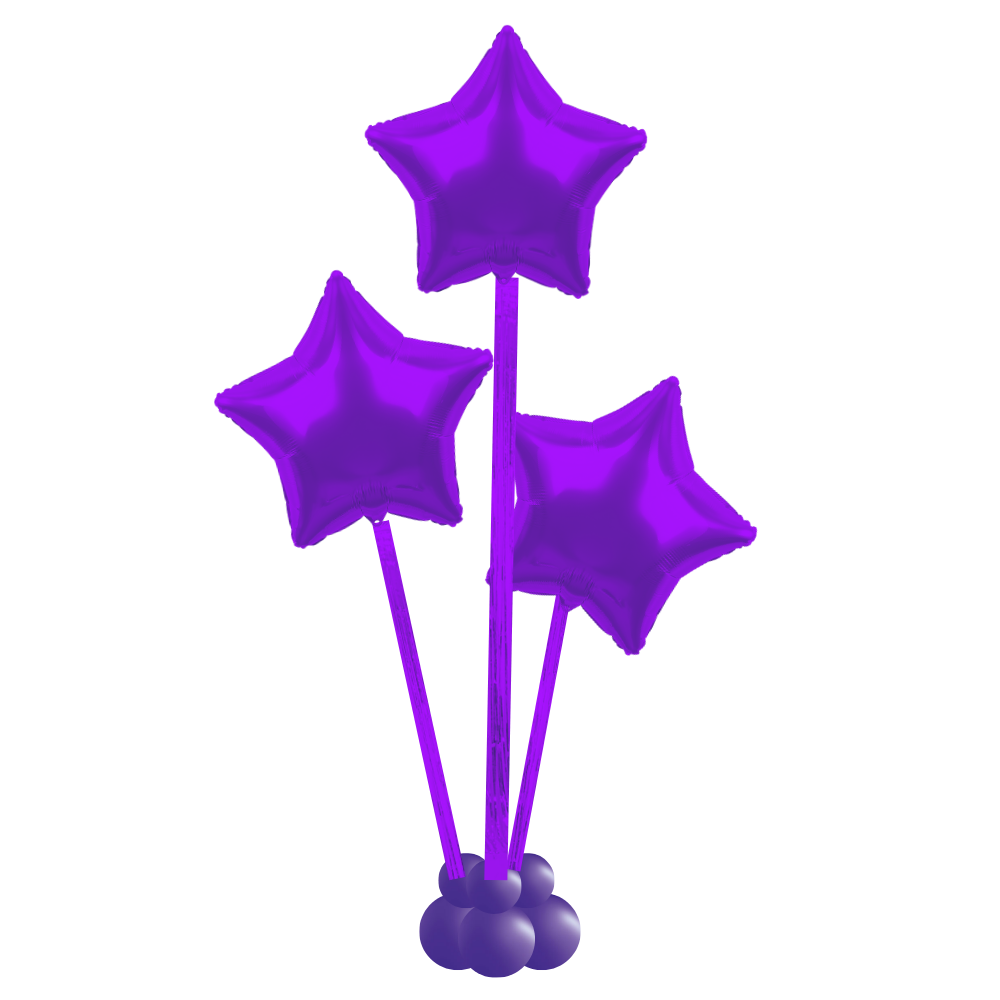 Purple Jumbo Star Trio Bouquet