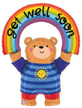 GET WELL RAINBOW BEAR 39"