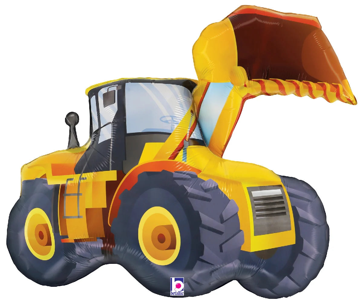Realistic Front Loader Truck Foil Balloon