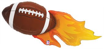 Flaming Football Foil Balloon (40 Inch)
