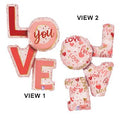 Love You Stacked Pattern Foil Balloon (41 Inch)