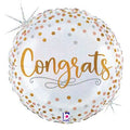 Congrats Glitter Print Foil Balloon (18 Inch)