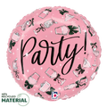 Black Bow Party Cheers Drinks Balloon (18 Inch)