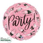 Black Bow Party Cheers Drinks Balloon (18 Inch)
