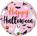 Cute Happy Halloween Pink Ghost 18" (O)