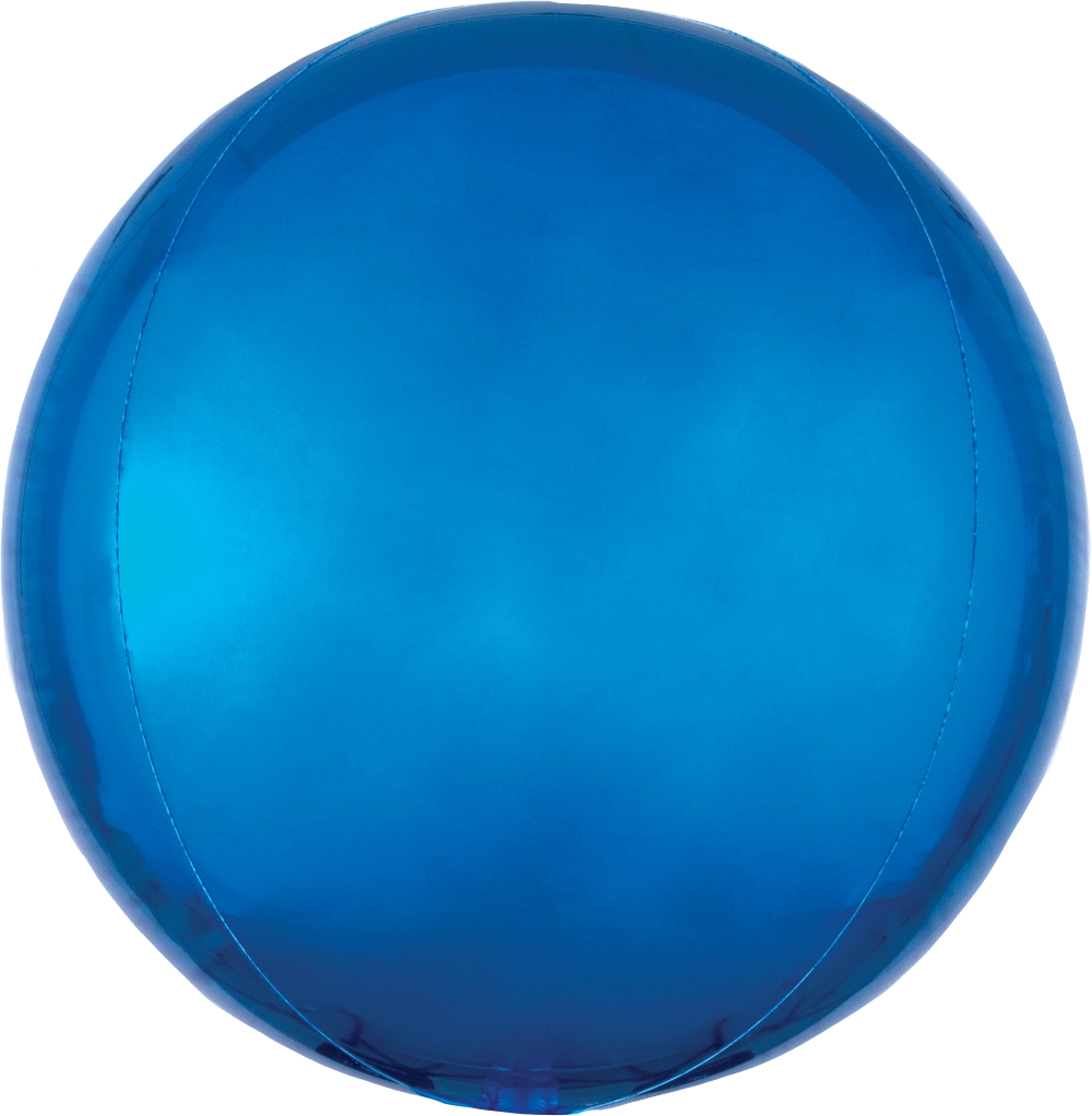 15 inch royal blue Solid Orbz foil balloon by Anagram