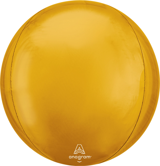 Yellow Gold Solid Orbz Balloon (15 Inch)
