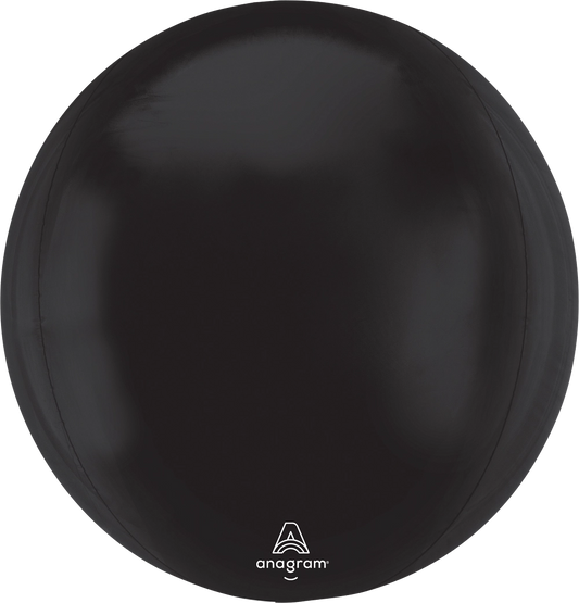 Black Solid Orbz Balloon (15 Inch)