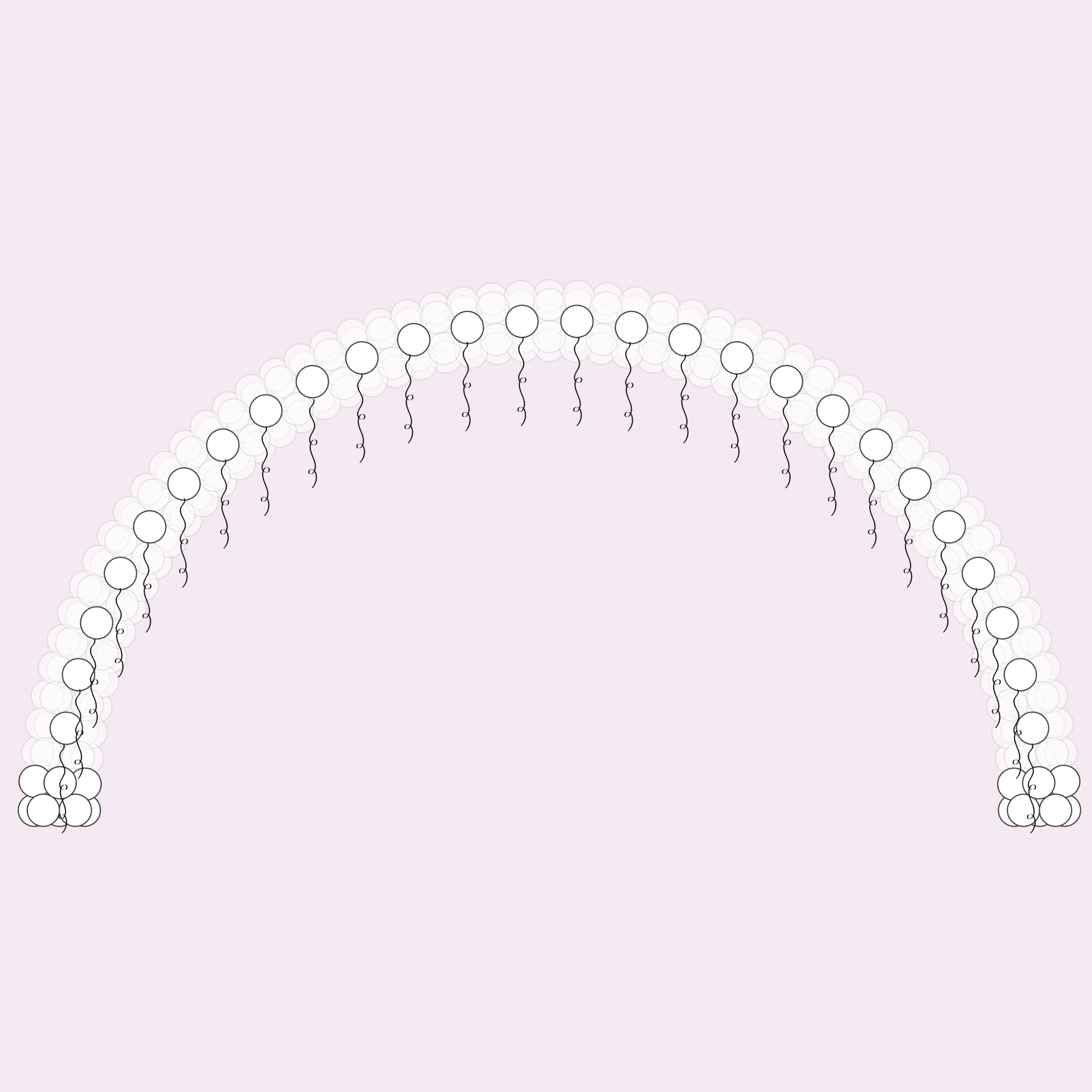 Custom String of Pearl Indoor Balloon Arch