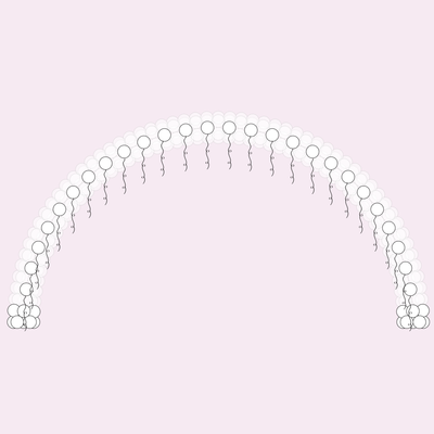 Custom String of Pearl Indoor Balloon Arch