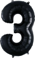 Floating Black Number "3" Balloon (3 Foot or 34 Inch)