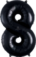 Floating Black Number "8" Balloon (3 Foot or 34 Inch)